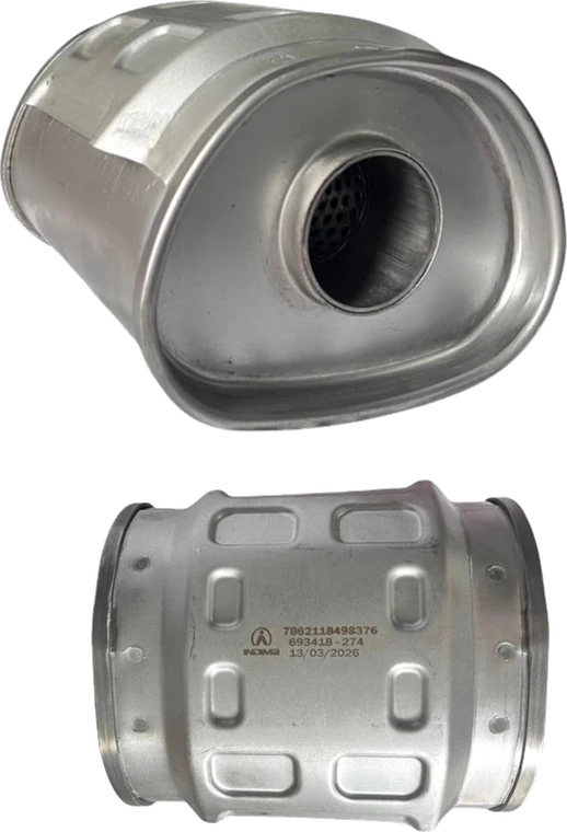 Presilenciador Universal 180Mmx110Mmx150Mm Acero Inox 409 Con Deflector
