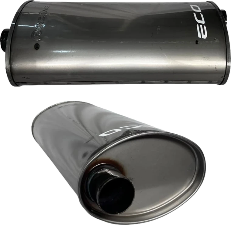 Silenciador Acero Negro Ovalado Tubo-Intø1 34 L400Mm